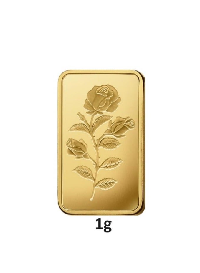 24 karat gold bar, weighing 1gram